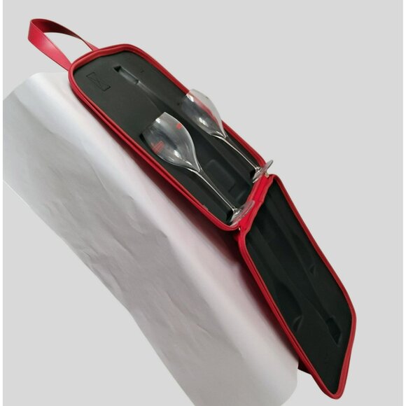 Piper Heidsieck Champagne Hard Shell Bottle & 2 Glasses Red Travel Case France - Picture 6 of 8